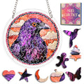 Purple Eagle Acrylic Jigsaw Puzzle Suncatcher Bird Window Decor 7.8" | Acrylic Jigsaw Puzzle Decor, Birthday Gifts for Women Nana, Mothers Day Gifts for Mom Grandma, Christmas Stocking Stuffer - size: 7.8 x 7.8 IN
