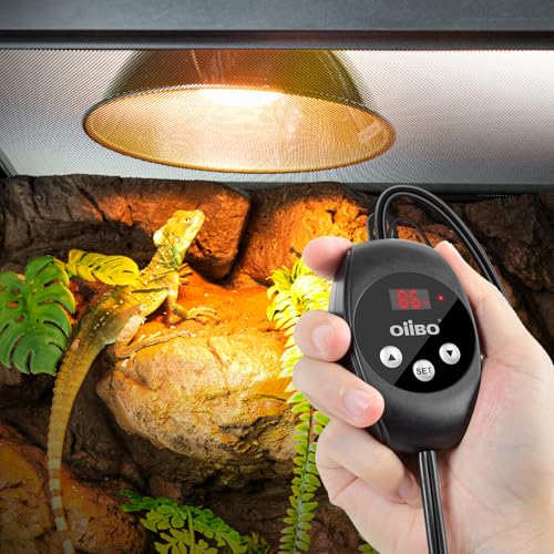 Reptile Dimming Thermostat, PID Thermostats Digital Thermostats for Reptile Heat lamp, Breeding Incubation, Seed Germination (68-122°F/20-50℃)