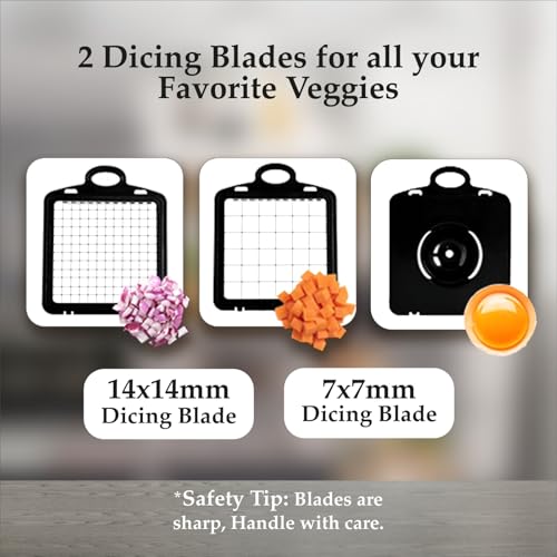 Vegetable Cutter 12-in-1, Multi-Purpose Vegetable Slicer and Chopper with 7 Interchangeable Blades, Container, Egg Separator, Hand Protector & Cleaning Brush – Vegetable Choppers & Salad Cutter