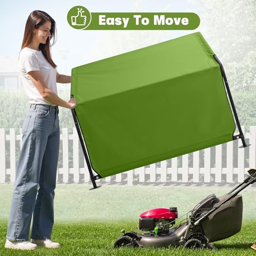 Dog Shade Shelter Outdoor 4'x4'x3' Tent for Large Medium Dogs, Outside Sun Rain Canopy Pet House for Livestock Pigs Cats with Waterproof Roof Ground Nails,Deep Green - color: Green
