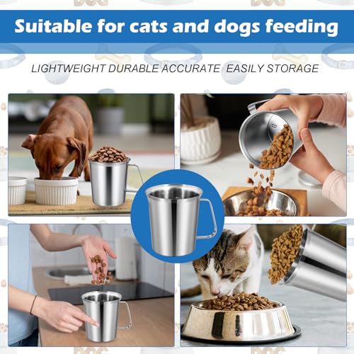 3Cup Dog Food Scoop Stainless Steel Dog Food Measuring Scoop,3 Cup Scoop for Cat or Bird Foods - size: 3 Cup