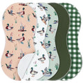 SmoothNovelty 5 Pack Mallard Duck Pattern Baby Burp Cloths Soft Absorbent Burping Rags for Newborns 19"x9" Spit up Cloths for Boy Girl Newborn Baby Shower Registry Gifts Set Nursery Decor - style: Mallard Duck