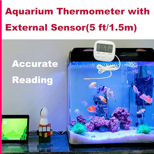 Small Digital Thermometer ON/Off Switch Indoor/Outdoor Meter Gauge with 3ft/1M Probe Sensor - style: Style B