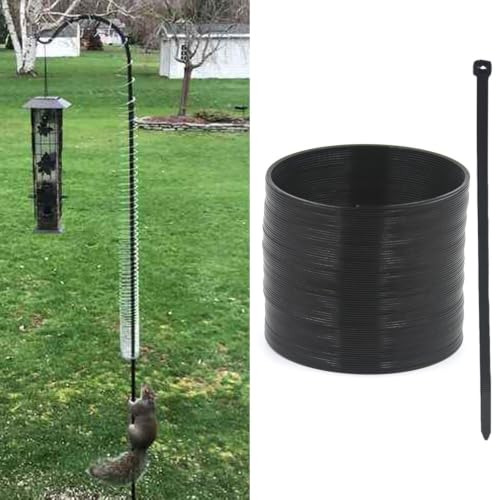 1 PCS Squirrel Baffles Squirrel Guard for Bird Feeders, Squirrel Spring Barriers Squirrel Deterrent Coil Protects Outdoor Bird Feeder Poles - size: 1PC