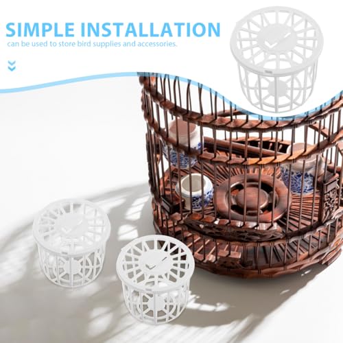 Milisten 4-Pack Bird Nesting Material Holder Plastic Cage Dispenser | Slotted Canary Finch Nest Box Keeps Breeding Fibers Clean - Easy to Hang, Washable Design Fits Small Pet Setups Perfectly.