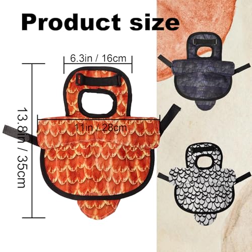 3-Pack Chicken Saddle for Hens, Wing & Back Protector Aprons | Adjustable chicken saddle protects hens’ back and wings from rooster mating, pecking and feather loss