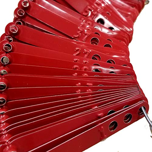 Leg Bands NOT Stamped Aluminum Chicken Poultry Duck Leg Identification Rings (100, Red) - color: Red
