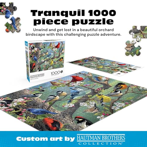 Buffalo Games Hautman Brothers Birds, 1000 Piece Jigsaw Puzzles for Adults | Poster Included for Adults, Less Guesswork, Precision-Cut Pieces, Snap Fit, Less Puzzle Dust, Made in USA