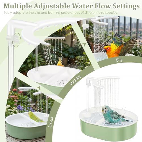 Electric Parakeet Bird Bath for Cage Indoor, Bird Shower Bath Large Capacity Circulating Water USB Electric Circulating Water Bird Bathtub for Lovebirds, Cockatiels, Finches, Conure & Budgies