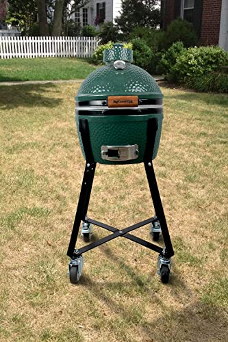 Dracarys Rolling Cart for Minimax Big Green Egg Accessories,Rolling Nest with Heavy Duty Locking Caster Wheels Powder Coated Steel Rolling Outdoor Cart for Minimax Big Green Egg Grill Stand - size: Minimax(MX)
