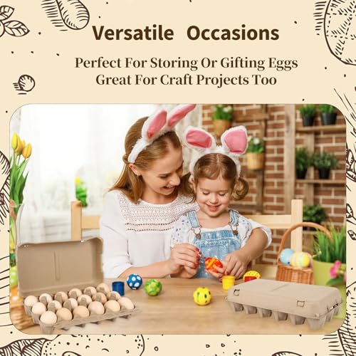 Egg Cartons 18 Count, 10 Pack 3x6 Grids Egg Cartons for Fresh Eggs, Sturdy Cardboard Eggs Storage Containers for Household, Kitchen, Farm, Market - size: 10 Pack