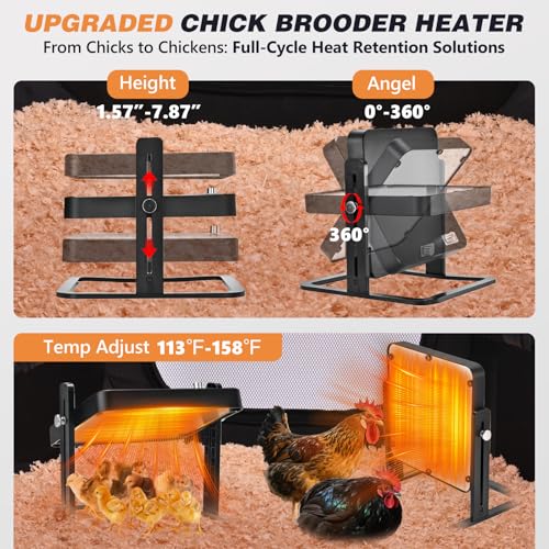 Brooder Box for Chicks Starter Kit - 5 in 1 Chick Enclosure Tent Collapsible Chicken Brooder with Heating Plate, Feeder, Waterer, Perch, Fits Baby Chicks, Ducks, Quail - color: Chick Brooder with Heating Plate and Bundles