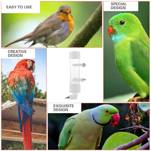 balacoo Bird Water Dispenser Automatic Bird Waterer for Cage Cage Water Feeder with Continuous Supply 9.84 X 1.96 X 1.96 in 1 Pack