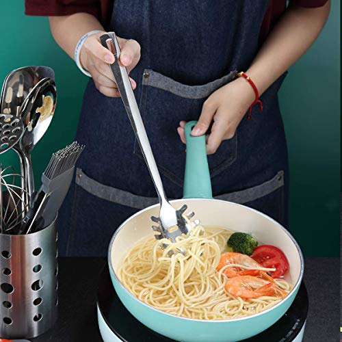 Spaghetti Spoon, Berglander Pasta Server, Stainless Steel Pasta Spoon, Pasta Fork, Noddle Fork, Heat Resistant, Dishwasher Safe, Easy to Clean - size: K. Pasta Server