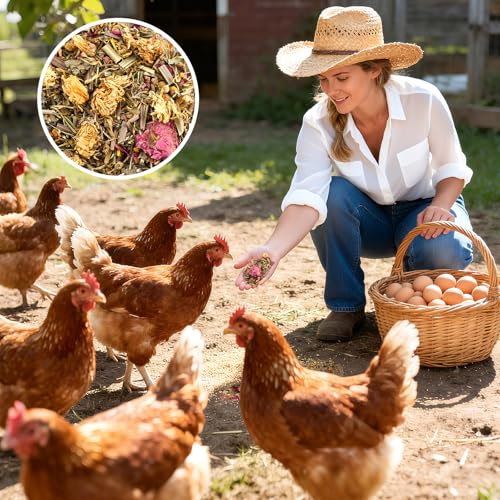 53oz Luxury Chicken Nesting Herbs, 7 Natural Floral & Herbal Blend Nesting Herbs for Chicken Coop Living Bedding, Pads, Boxes and Hen Coop Accessories, Calm Hens, Better Egg Quality - size: 52oz