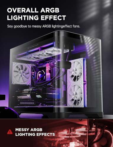 Asiahorse Dawn 120mm Case Fan, ARGB PWM 1850RPM/71CFM Airflow, Forward & Reverse Blade Design, Low Noise, Precision HDB Bearings High Performance UNI PC Fan Modular Daisy Chain - color: White, size: 3-pack-Reverse blade