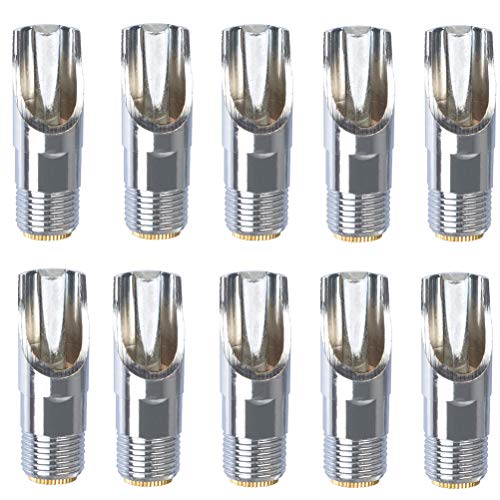 BUYGOO 10Pack Pig Nipple Waterer, Hog Nipple Waterer, 1/2" NPT Stainless Steel Automatic Pig Nipples Heavy Duty Water Drinker Feeder Watering Nipples for Piglets, Sows Drinking
