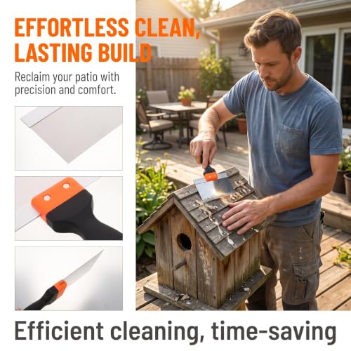 Stainless Steel Bird Droppings Scraper, Ergonomic Poop for Lofts and Cages, Cleaning Tool for Stubborn Messes