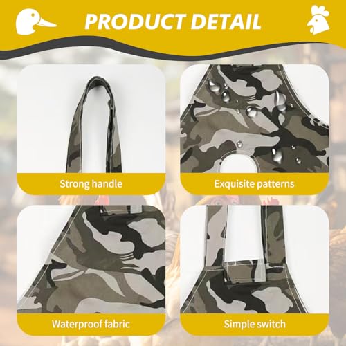 Chicken Holder Bag Chicken Medic Bag Chicken Carrier with Handle Chicken Supplies Catching Hand Bag for Hen Rooster Poultry Chicken Transport (Camouflage (1 Pack)) - color: Camouflage (1 Pack)