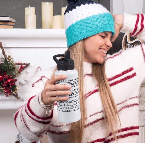 Hidden Message Water Bottle Funny F This S Mug Gag Christmas White Elephant Gifts for Work Bestie,Friends,Coworkers Travel Thermal Double Walled Vacuum Insulated Bottle Cup Leak Proof Tumbler-32 oz - color: hidden message white