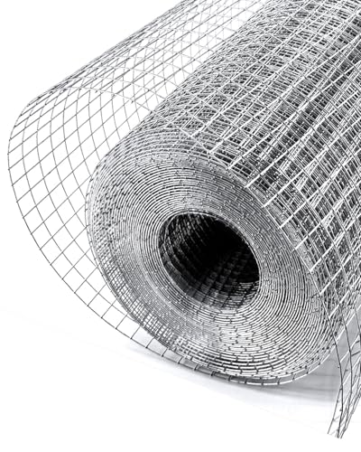 Hardware Cloth 1/2 in 72 x 50 ft 19 Gauge Welded Wire | welded mesh with uniform openings and strong welds for Chicken Coop, Garden Fence, Gopher Barrier and Animal Enclosure - size: Silver 1/2" 72" x 50' 19Ga