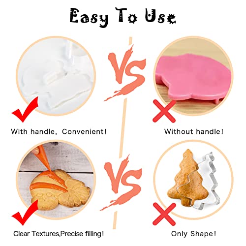 Cookie Cutter Mom Mothers Gifts Baking Fondant Molds with Plunger Stamps Handle Detailed Cake Decor PLA Cutter Molds Party 3.5" Kitchen Supplies - color: Mom Letter