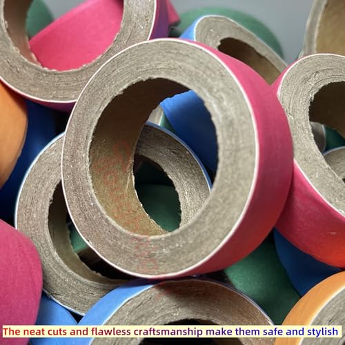 36 Pcs Chew Bagels Bird Toys for Parrots Durable Cardboard BrioChew 0.3in“ Thick Chewing Shredding Foraging Foot for Medium & Large Parrot Amazons Mini Macaws African Greys Cockatoos Eclectus Senegal - size: 36 PCS