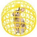 15" Ball-Shaped Movable Chicken Coop,Pigeon Rabbit Duck Safe Walking Net,Preventing Trampled by Horse,Predation by Eagles, Wolves,Dog Bites. Pet Removable Prevent Harassment Safety Hutch - color: Yellow