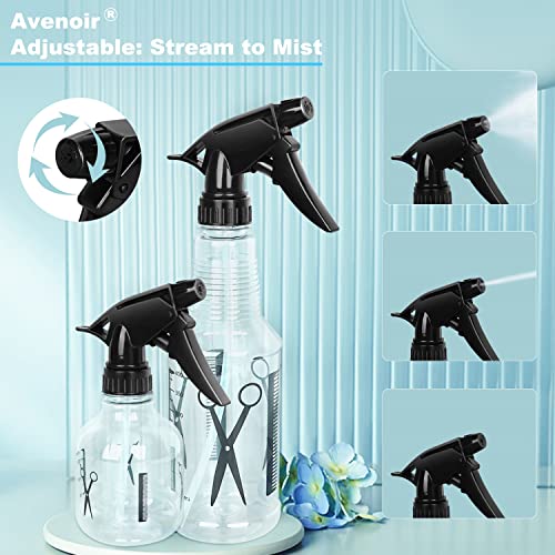 Avenoir Adjustable Mister Spray Bottle 250ml & 500ml | Adjustable Nozzle for Fine or Strong Mist. Great for Hair, Plants, and Home Cleaning. Durable, Leak-Proof, Easy to Use - color: 250ml & 500ml Bottle