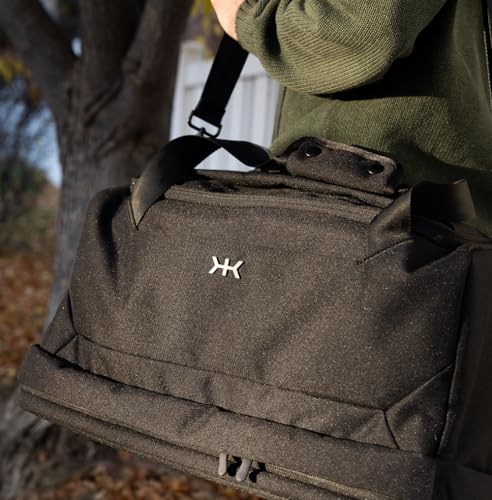Knack Expandable Travel Duffel Midnight Black | 35L Duffel with hidden, separate 13L compartment easily organizes 4-5 days of travel gear. - color: Midnight Black, style: Travel Duffel