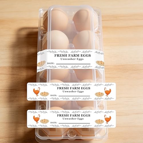 Fresh Farm Egg Packaging Set Unwashed Eggs Sticker Please Return Carton Label Double-Sided Handling Instruction Cards for Business Eggs Care (Egg) - style: Egg