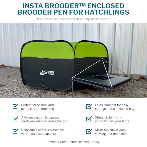 Insta Brooder™ for Hatchlings, Chicken Pop Up Playpen, 10.5 x 10 x 4 inches