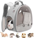 Guinea Pig Backpack, Space Capsule Bubble Window Small Animal Backpack for Guinea Pig, Bird Bunny Rabbit - color: Grey