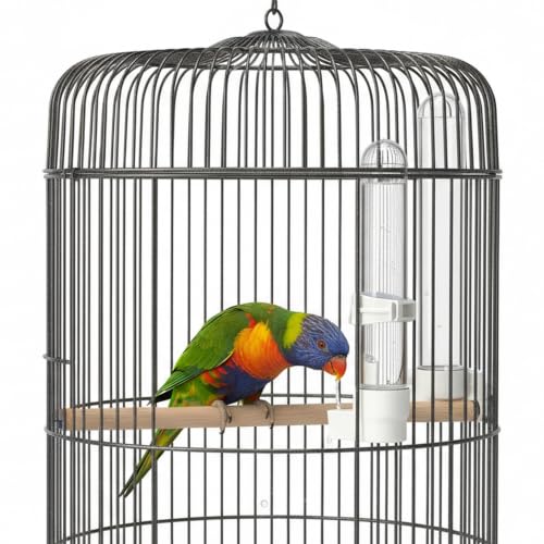 Automatic Bird Water Dispenser Cage Hanging Water Feeder with Anti-Spill Design for Parakeet Canary Small Parrot Lovebirds (6PCS 120ml Water Dispenser) - color: 6PCS 120ml Water Dispenser