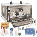 Puppy Incubator with Heating - Puppy Incubator,Fan Ventilation Circulation Design,Kitten Incubator,Incubator for Puppies with Puppy Heating Mat (85L) - size: 23.0"L x 17.0"W x 14.0"H