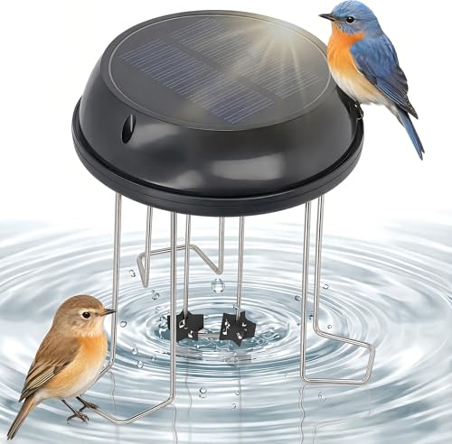 Bird Bath Solar Water Wiggler, Stainless Steel Swing Bubbler, Solar Water Circulator for Garden Pond & Landscape Pool