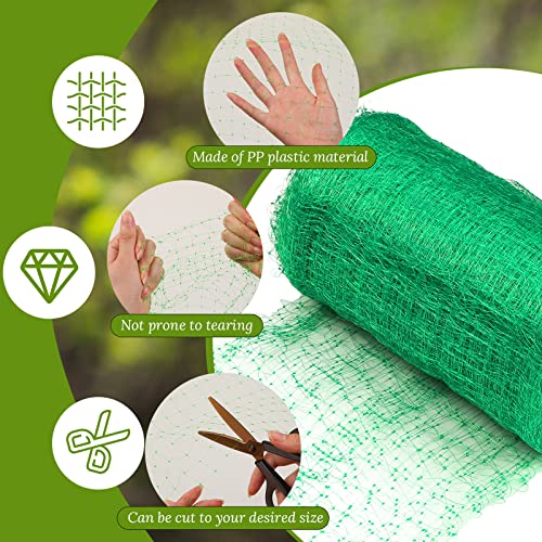 Woanger 3 Pack Deer Fence Netting Bird Netting Garden Net with 150 Pcs Cable Ties for Bird Protect Plants, Vegetables Against Birds Fruit Trees Deer Squirrel Rabbit and Other Animals (Green,7x100 ft) - color: Green