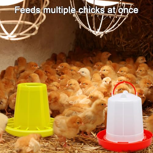 Funnymoom 12 Pack 1.5L Poultry Feeder Chick Waterer Kit Feeding and Drinker Bulk for Small Baby Chicken Duckling Goose Pigeons Quail Coop Accessories(Combination) - style: Combination