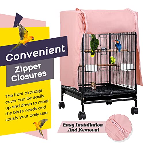 QBLEEV Birdcage Cover, Breathable Night Cover for Bird Cages, Parrot Cage Cover Shade Pet Universal Blackout Windproof Light-Proof Sleep Reduces Distractions Night Accessories Cloth Without Cage