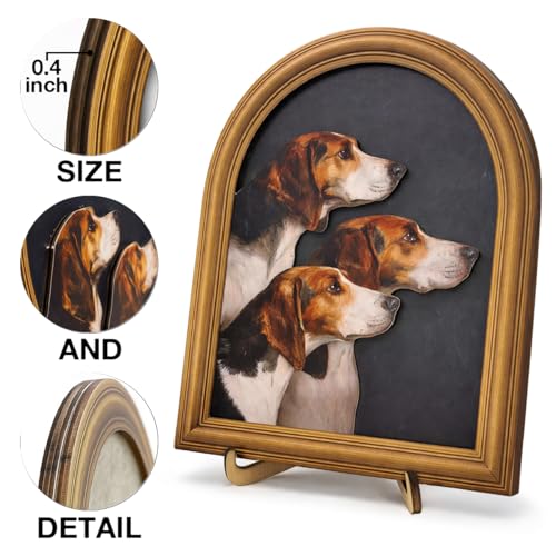 Vintage Hunting Dog Wall Art Sign for Farmhouse Decor, Classic Hound Portrait Wall Decor, 8x10 Inch - color: Dog-3