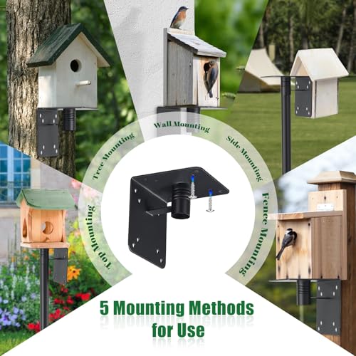 Heavy Duty Bird House Pole 75 inch Adjustable, Outdoor Birdhouse Stand with 5-Pronged Stakes, Universal Mount for Smart Bird Feeder Compatible with Bird Buddy Birdfy Bluebird House (Without Feeder) - size: 75 Inches