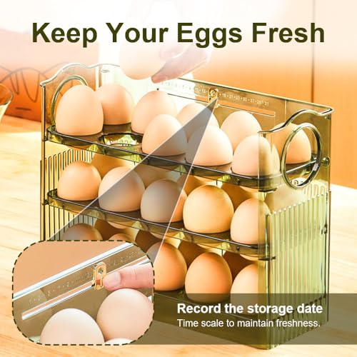 Koja 30-Egg Flip-Up Fridge Organizer - 3-Layer BPA-Free Storage Container - size: 3-Layer