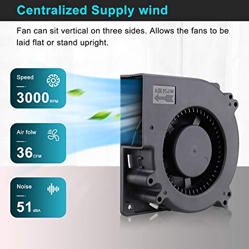 Wathai 120mm x 32mm Blower Centrifugal Fan 110V 220V AC Powered Fan 1232 | 12 volt Small Fan with Speed Controller AC 110V 240v DC Dual Ball High CFM for Receiver DVR Xbox Modem AV Cabinet Cooling - style: 120x32mm 100-220v with Speed Controller