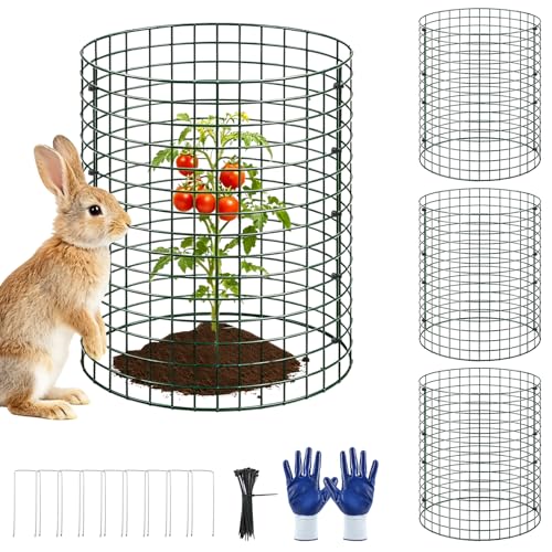 3 Pack Plant Protector from Animals, 12"x12" Metal Chicken Wire Cloche | Plant Cages for Outdoor Garden Flowers and Vegetables, Wire Plant Protector to Keep Out Rabbits, Chickens and Small Animals