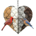 Tiezzi Handmade Alpaca Fiber Bird Nesting Heart, Refillable Bird Nesting Material Holder for Wild Birds & Hummingbirds, Outdoor Garden Decor Gift for Bird Lovers