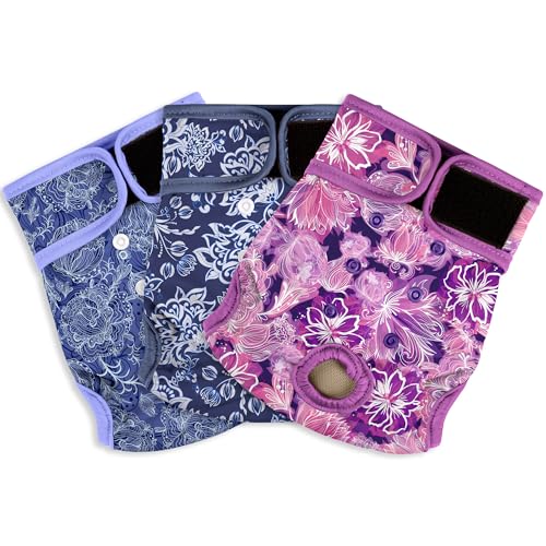 Female Dog Diapers - Premium Reusable Diapers for Doggie in Heat - Highly Absorbent for Pet Incontinence with Adjustable Snaps Butterfly, S - color: Butterfly, size: Small（New Born-11.5“Waist）