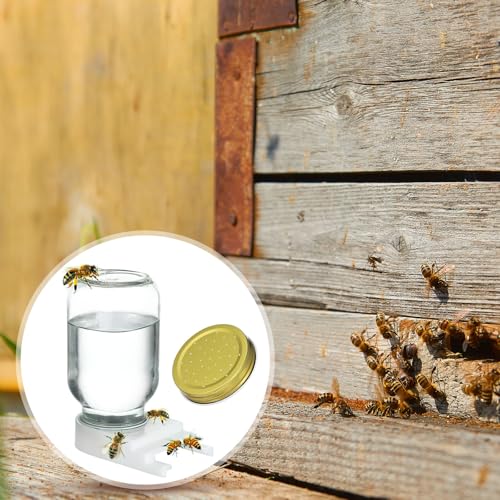 Toddmomy 8pcs Metal Bee Feeders Entrance Beehive Lid, Honeybee Feeder for Beehive Water or Sugar Syrup Feeding Equipment, 7.30X7.30X1.50CM