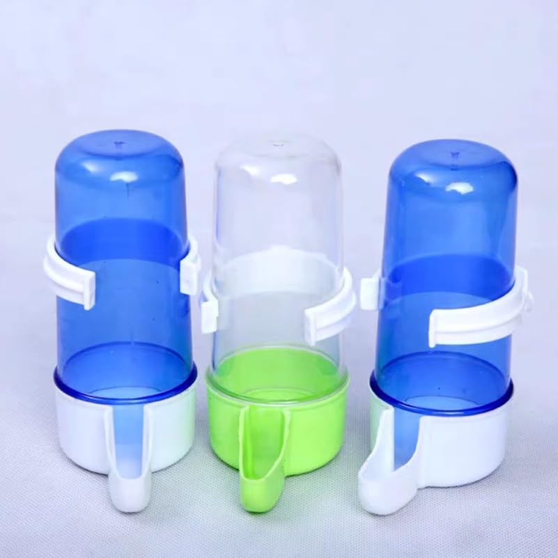 POPETPOP Automatic Pet Water Bowls 6-Pack 5.12 Inch Portable Bird Drinking Fountains for Parrots and Small Birds Leakproof Water Dispensers for Bird Cages and Outdoor Use
