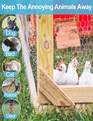 TOYPOPOR Chicken Wire 16'' x 190''/16ft(40cm x 5m), Outdoor Anti-Rust Hexagonal Galvanized Chicken Wire Mesh Fencing to Protect Gardening Plants Vegetables Flowers Fruits from Dogs Rabbits Squirrels - size: 16 in x 16 ft (20 Ties)