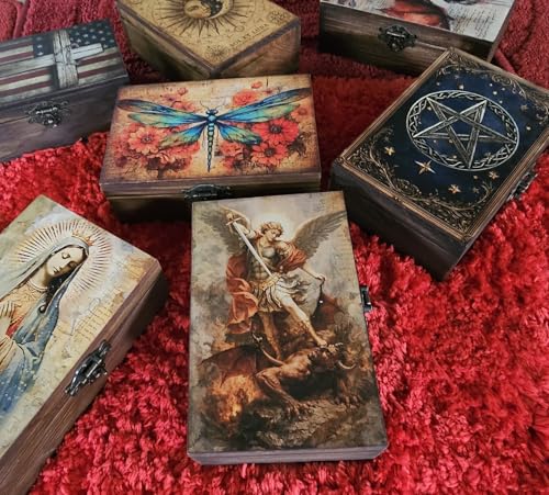 RK Collections Trinket Boxes Small Jewelry Keepsake Box (Saint Michael Archangel) - style: Saint Michael Archangel
